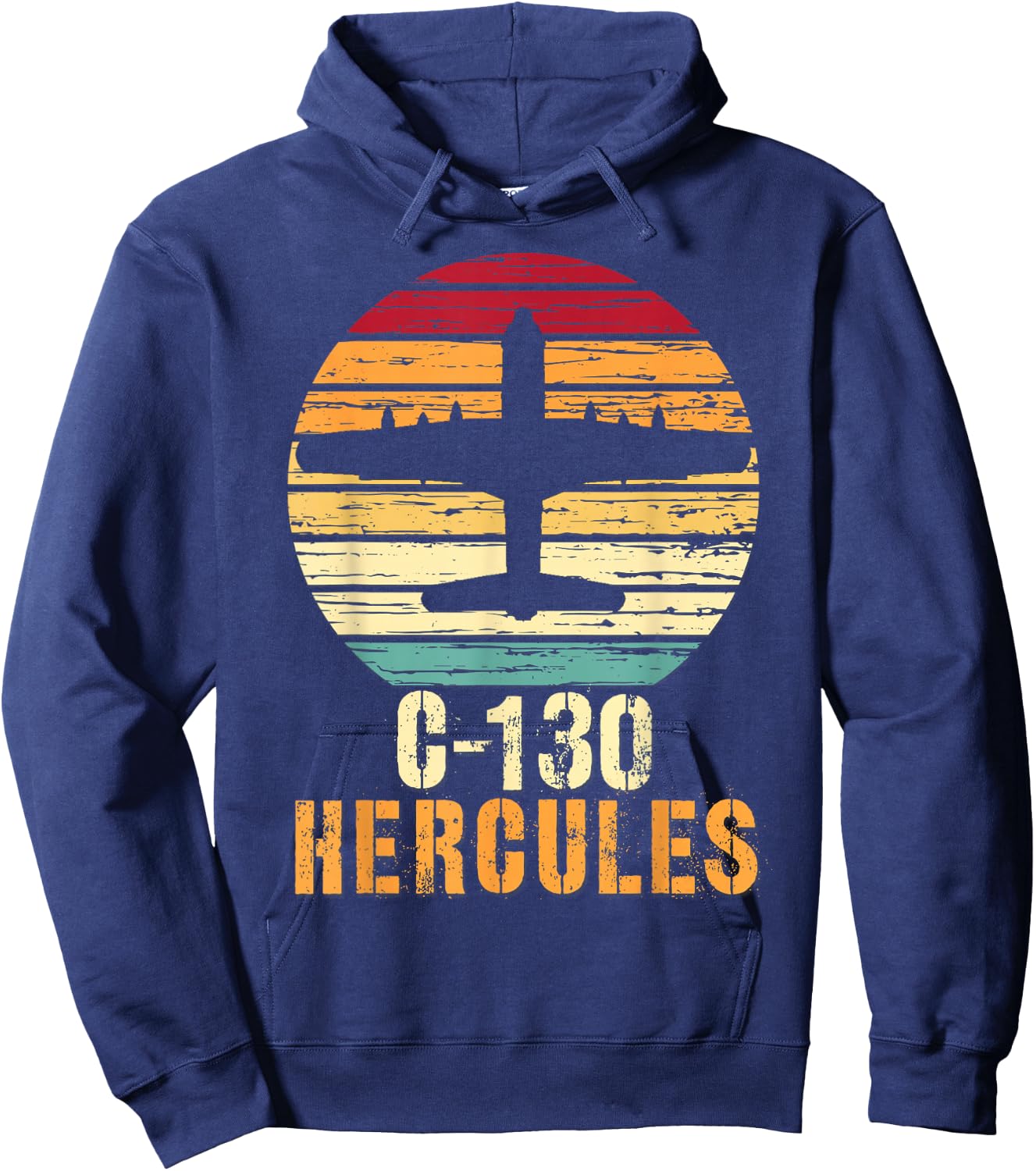 Vintage Lockheed C-130 Hercules Aviation Shirt Hoodie - Hoodie | Navy
