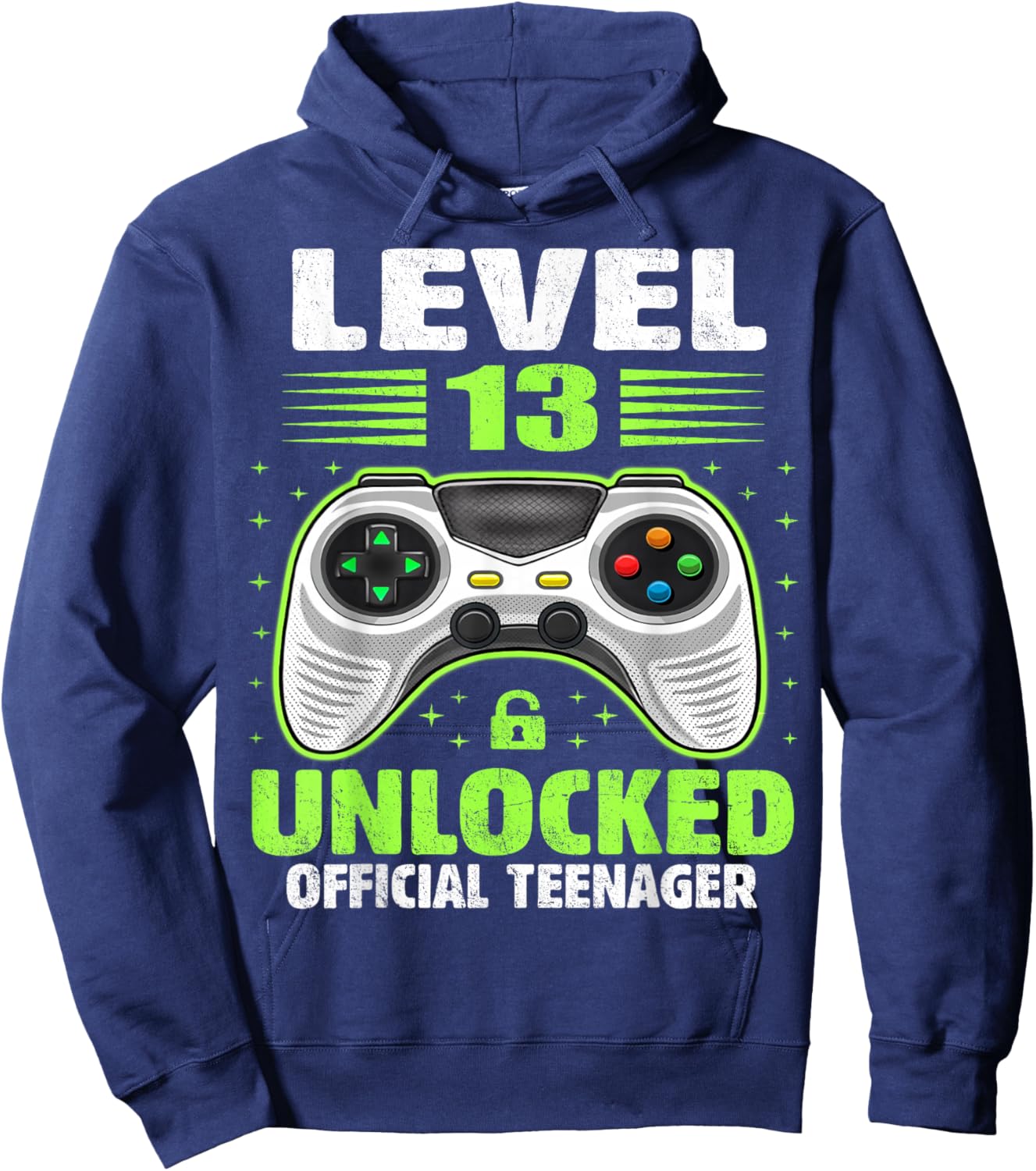 Official Teenager 13th Birthday Level 13 Unlocked Hoodie - Hoodie | Navy