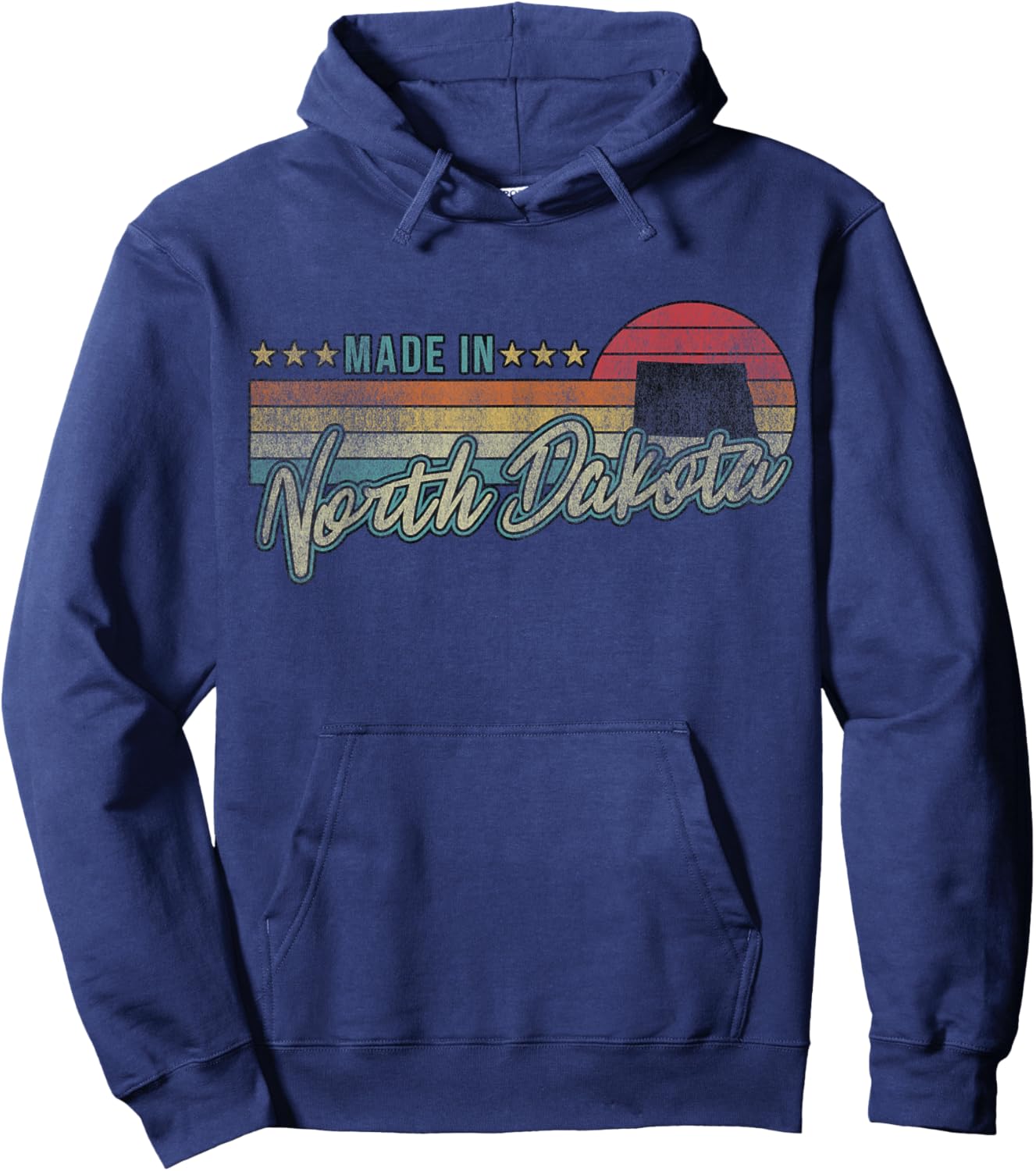 North Dakota State Vintage Proud Women Gift Hoodie - Hoodie | Navy