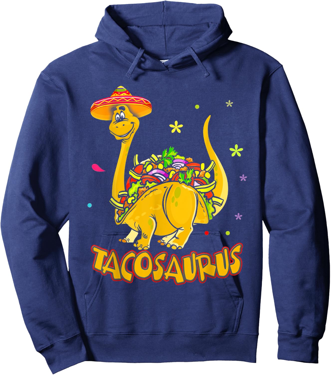 Tacosaurus Rex Dinosaur Taco Kids Cinco De Mayo Party Funny Hoodie - Hoodie | Navy