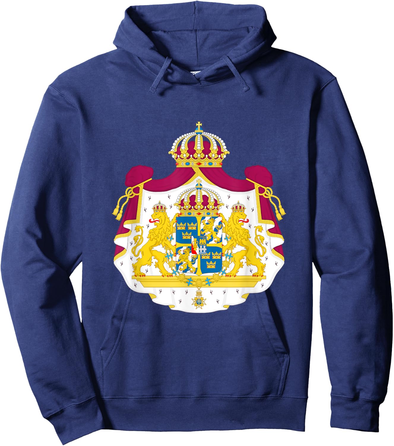 Sweden Coat of Arms Crest Hoodie - Hoodie | Navy