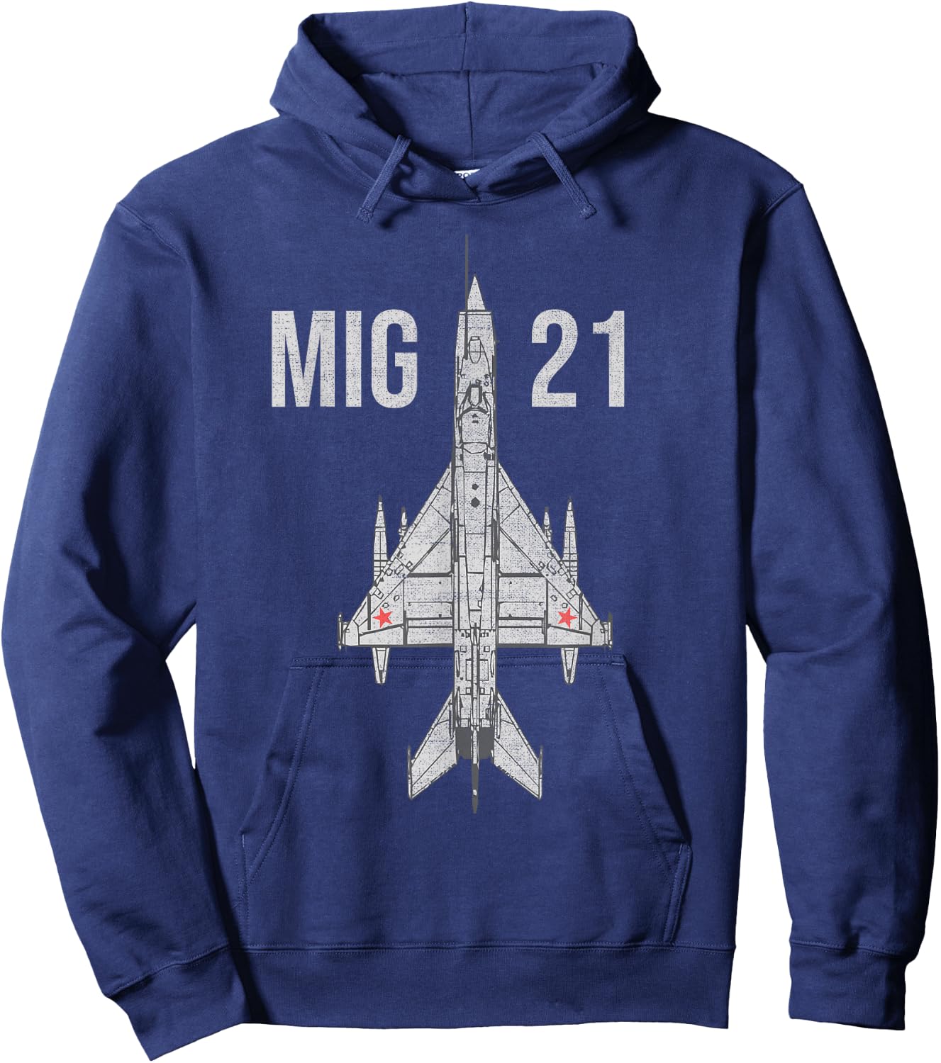 MIG 21 Fighter Jet Russian Military Aircraft Hoodie - Hoodie | Navy
