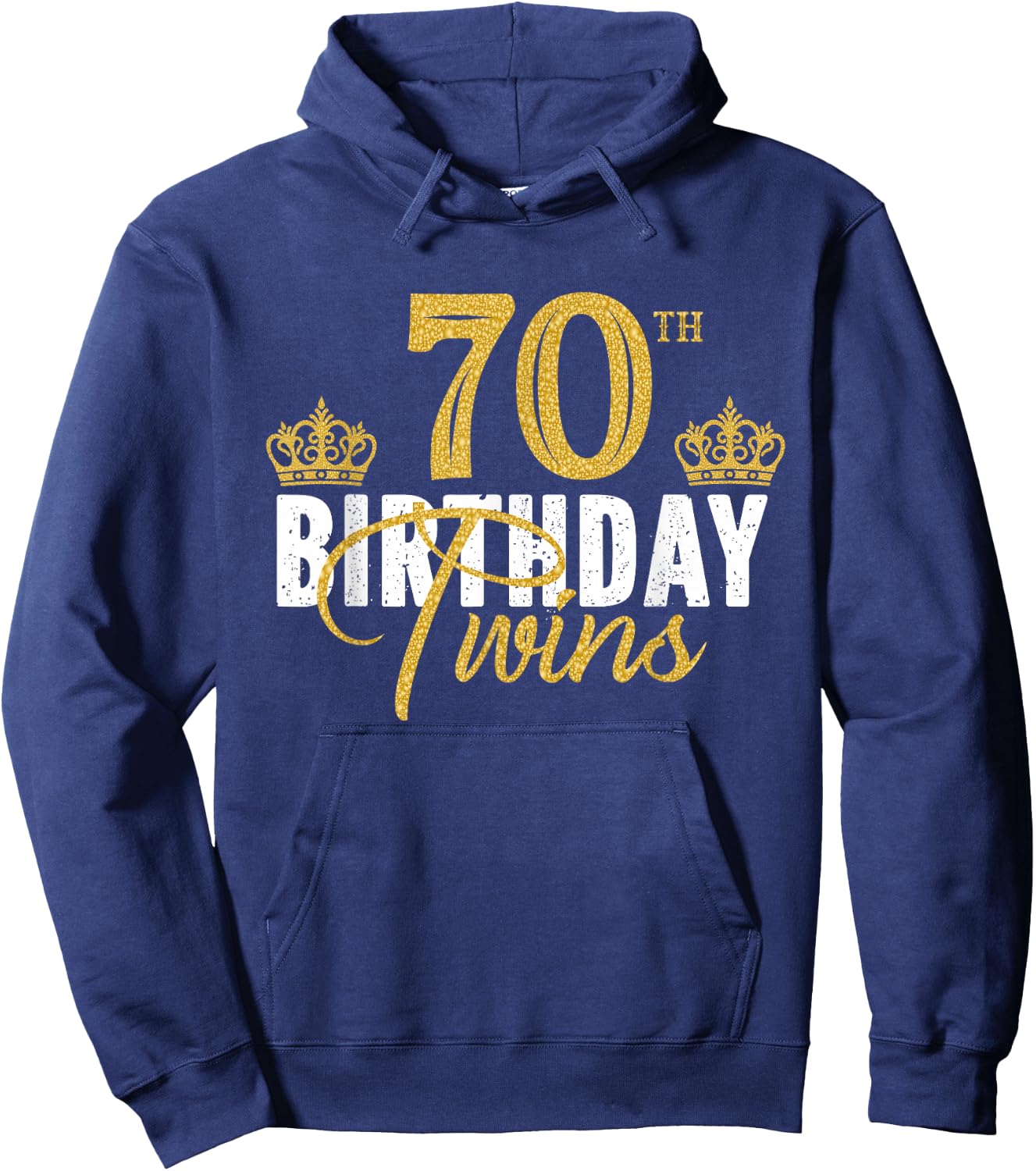 70th Birthday Twins 70 Years Old Twin Brother And Sister Hoodie - Hoodie | Navy
