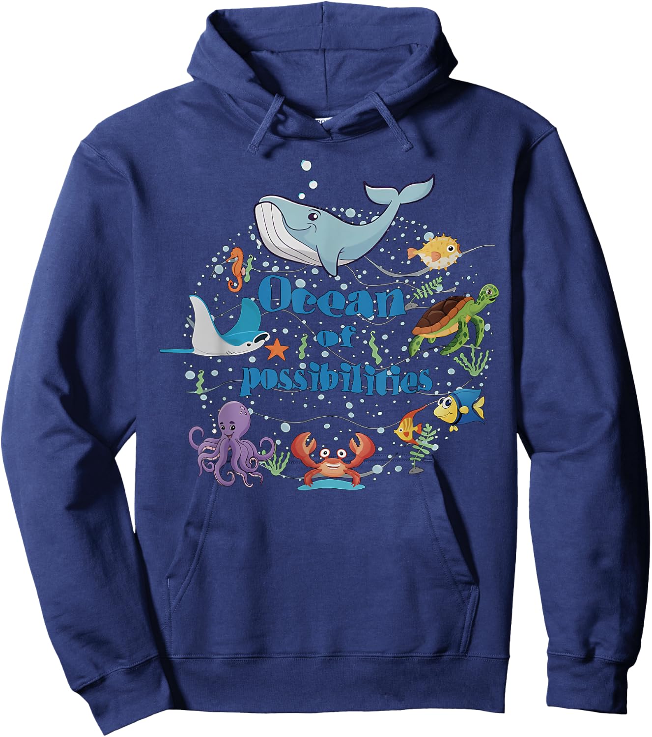 Sea Animal Summer Reading Ocean of Possibilities Librarian Hoodie - Hoodie | Navy