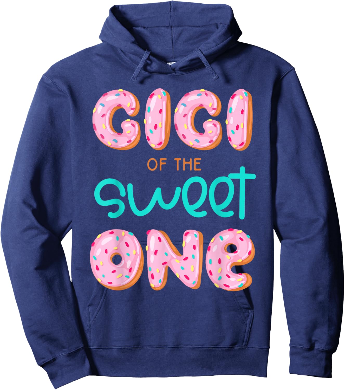 Gigi of The Sweet One First Birthday Matching Family Donut Hoodie - Hoodie | Navy