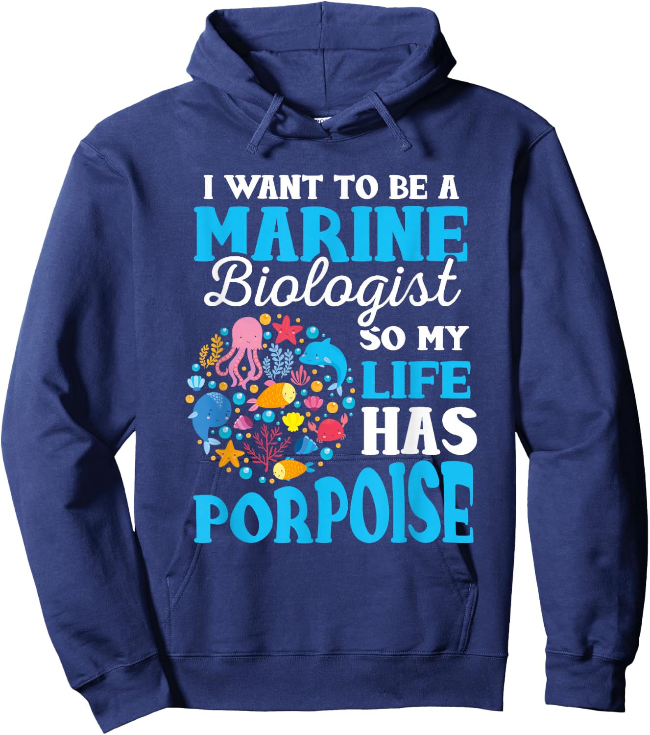 Marine Biology Shirt Future Marine Biologist Gift Saying Hoodie - Hoodie | Navy