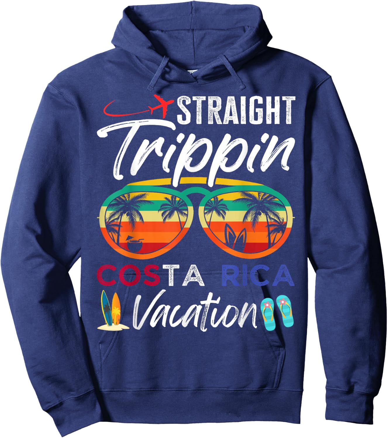 Straight Trippin Costa Rica Couples Family Vacation Group Hoodie - Hoodie | Navy