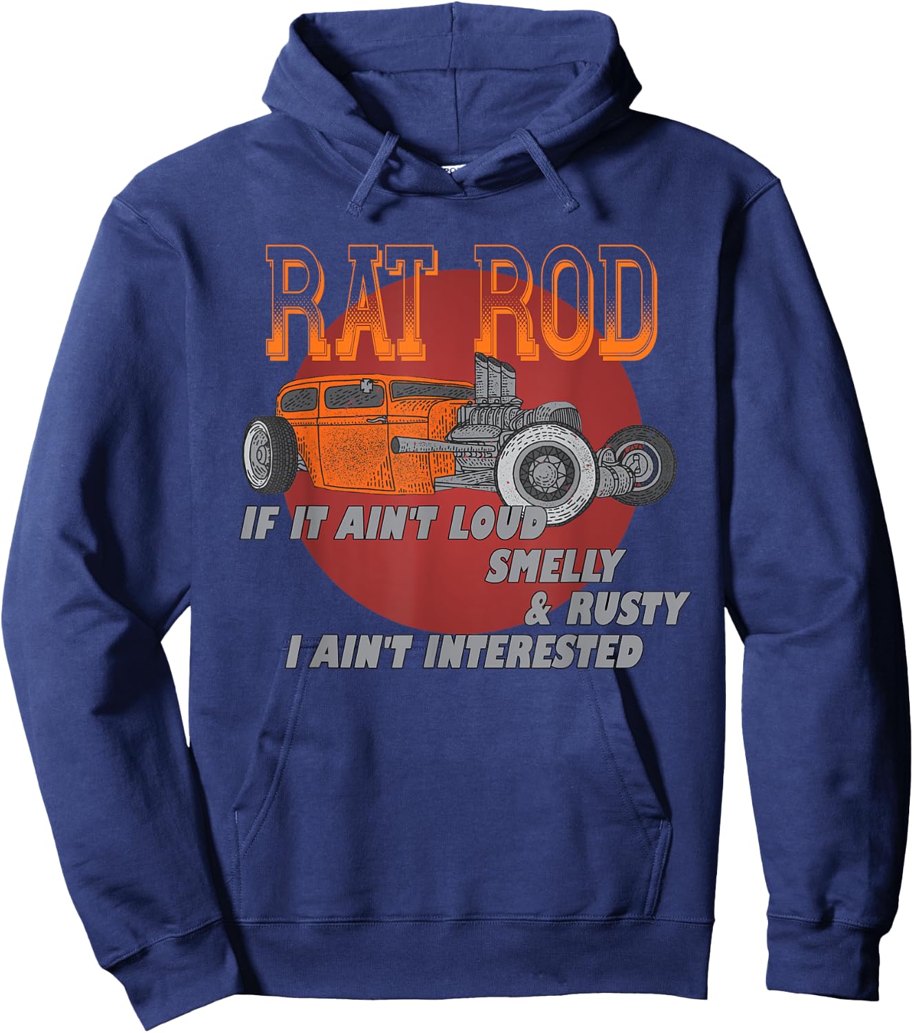 Men's Vintage Hot rod, American Ratrod, Rat Rod, Hot Rod Hoodie - Hoodie | Navy