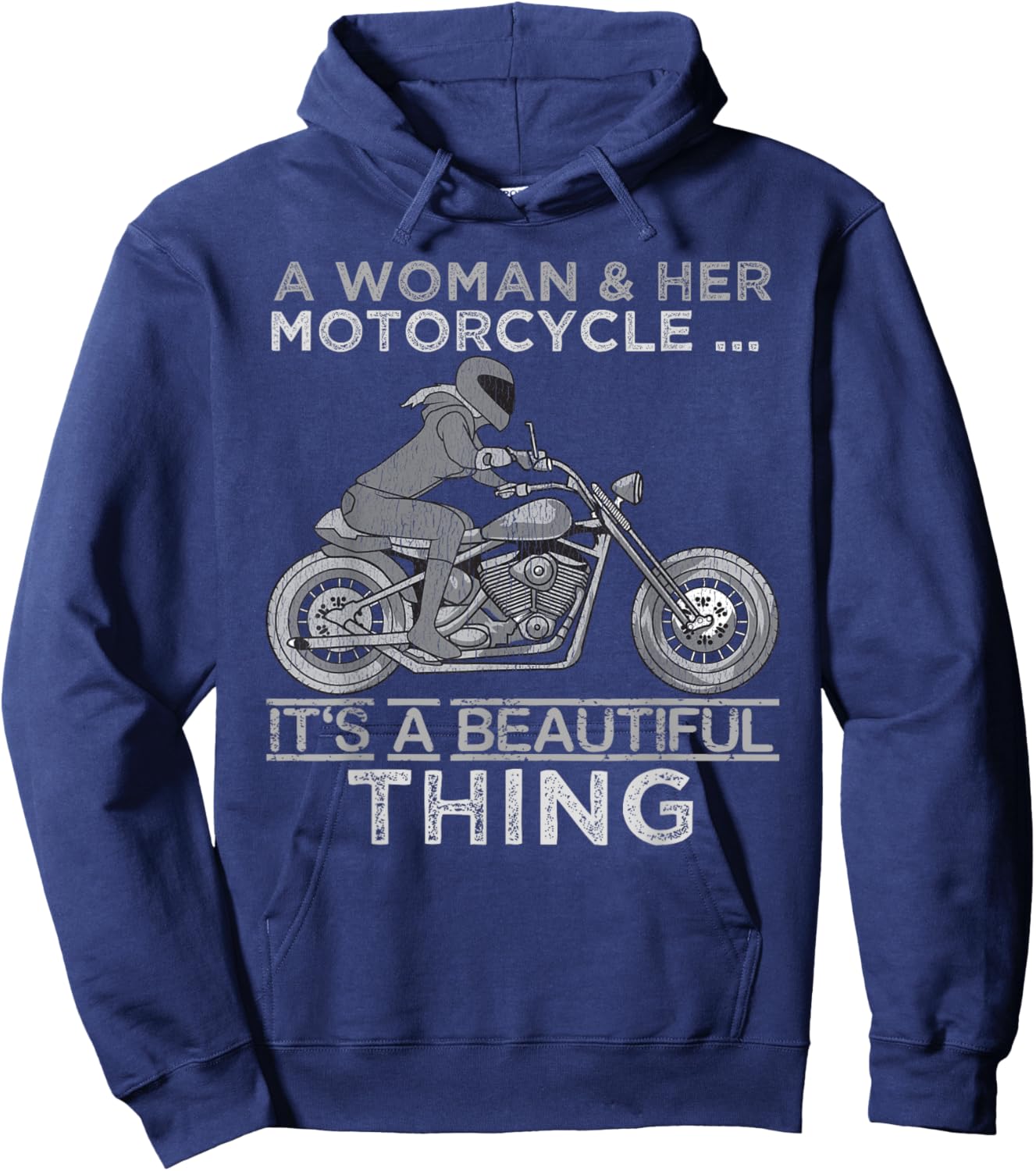Motorcycle Women Female Motorcycle Gear Sexy Biker Hoodie - Hoodie | Navy