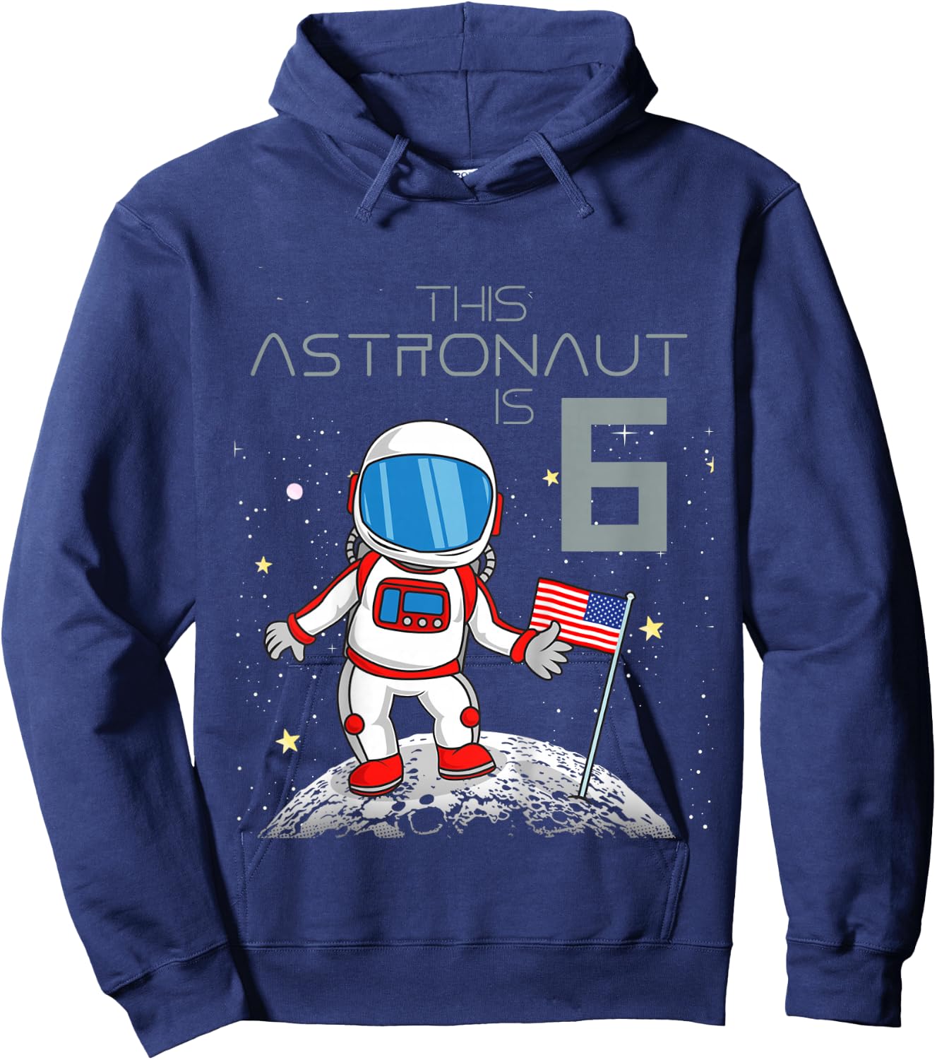 6th Birthday Astronaut Shirt Boys Gift 6 Year Old Space Geek Hoodie - Hoodie | Navy