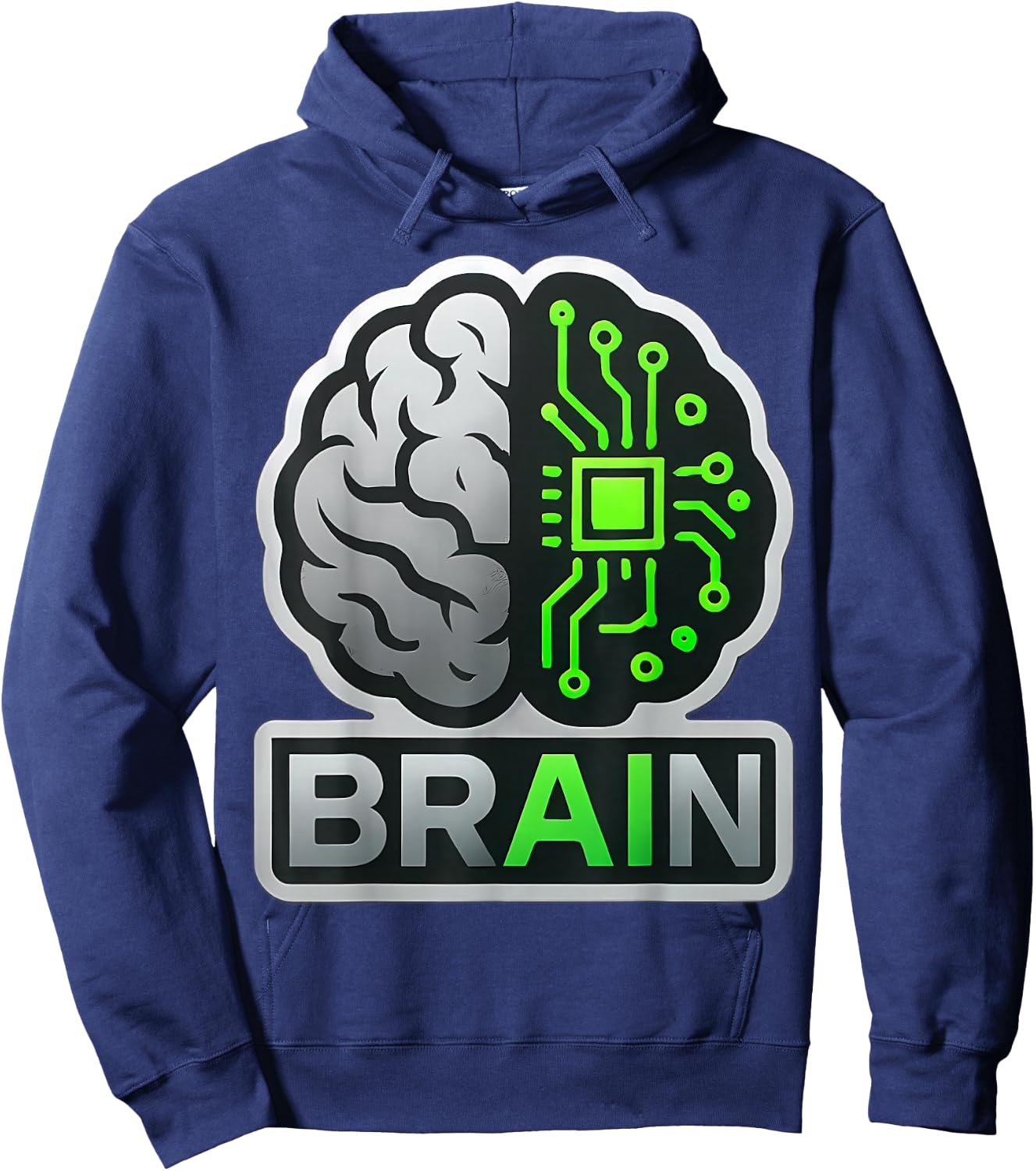 AI Brain Artificial Intelligence Engineer Specialist Coder Hoodie - Hoodie | Navy