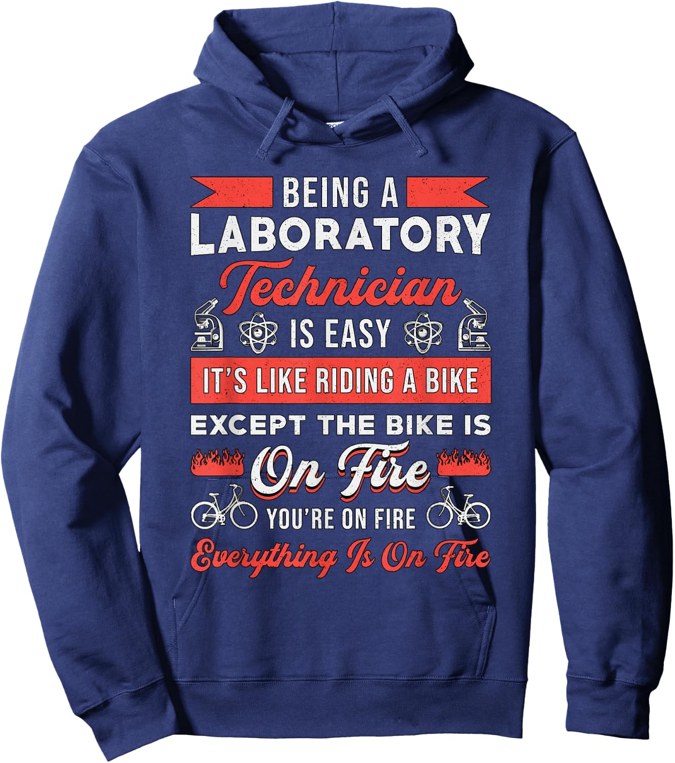 Being A Laboratory Technician Medical Technologist Lab Tech Hoodie - Hoodie | Navy
