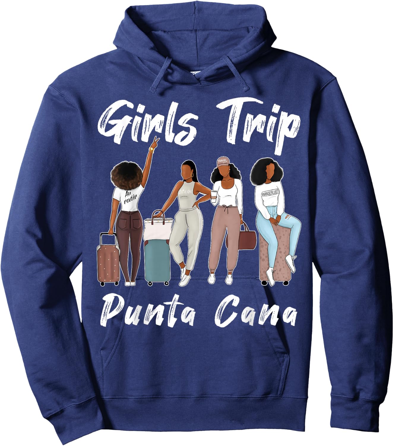 Punta Cana Girls Trip 2026 Funny Best Friends Summer Holiday Hoodie - Hoodie | Navy