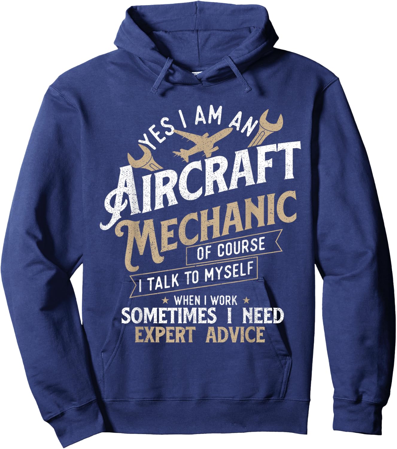 Yes I Am An Aircraft Mechanic - Airplane Aviation Technician Hoodie - Hoodie | Navy