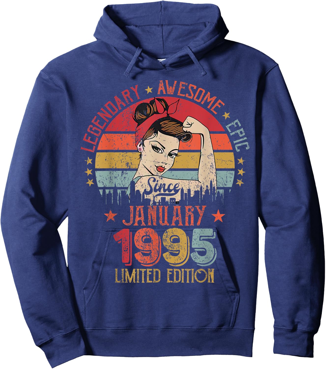 Legendary Awesome Epic Limited Edition Since January 1995 Hoodie - Hoodie | Navy