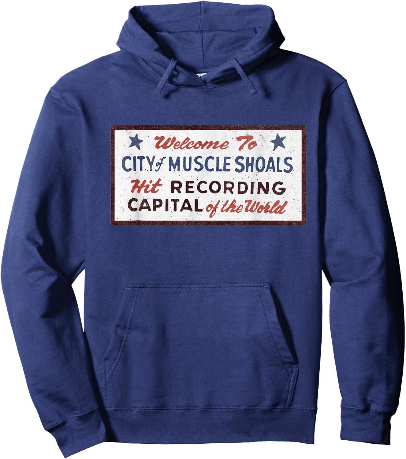Muscle Shoals Alabama Sign Recording Capital Rock Graphic Hoodie - Hoodie | Navy