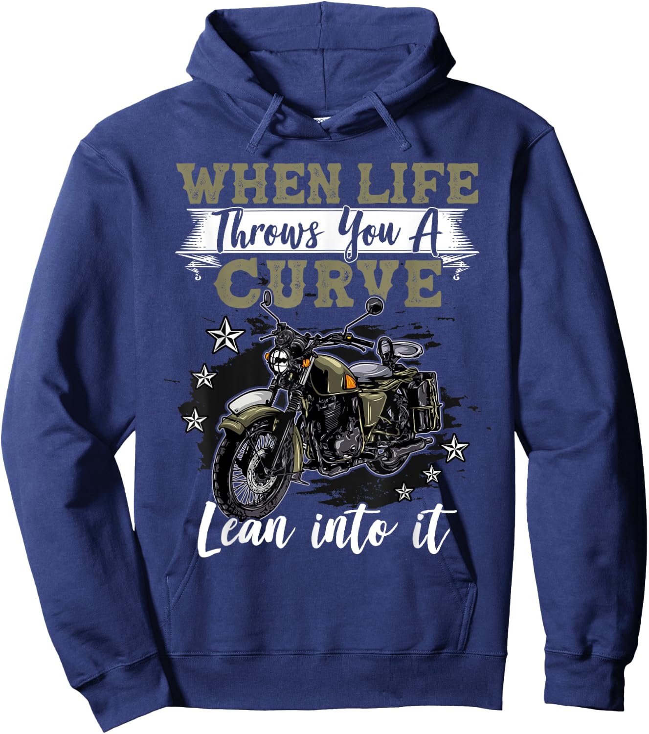 Funny Motorcycle Lover Graphic Biker Men Motorbike Rider Hoodie - Hoodie | Navy