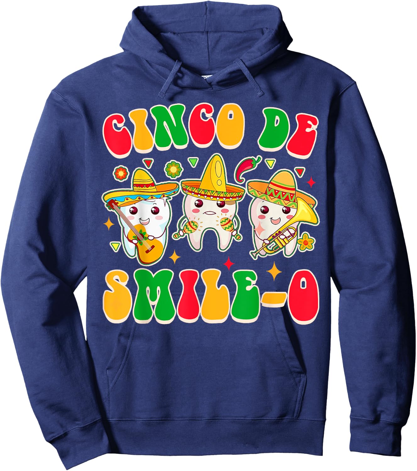 Cinco De Mayo Dental Hygienist Dentist Cinco De Smile-o Hoodie - Hoodie | Navy