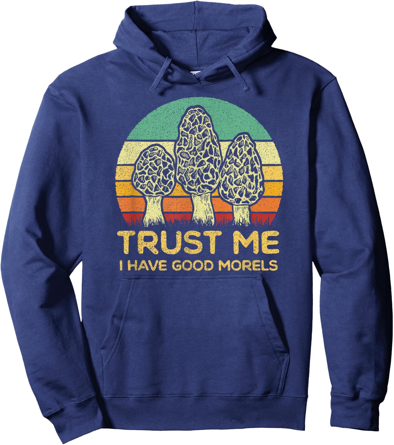 Morel Mushroom Shirt Funny Foraging Morels Hunters Hoodie - Hoodie | Navy