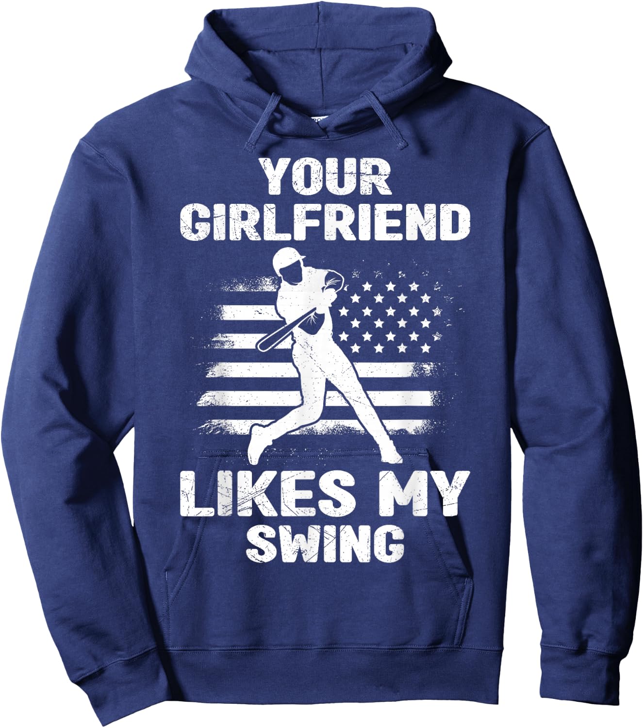 Your Girlfriend Likes My Swing Funny Baseball and Children Hoodie - Hoodie | Navy