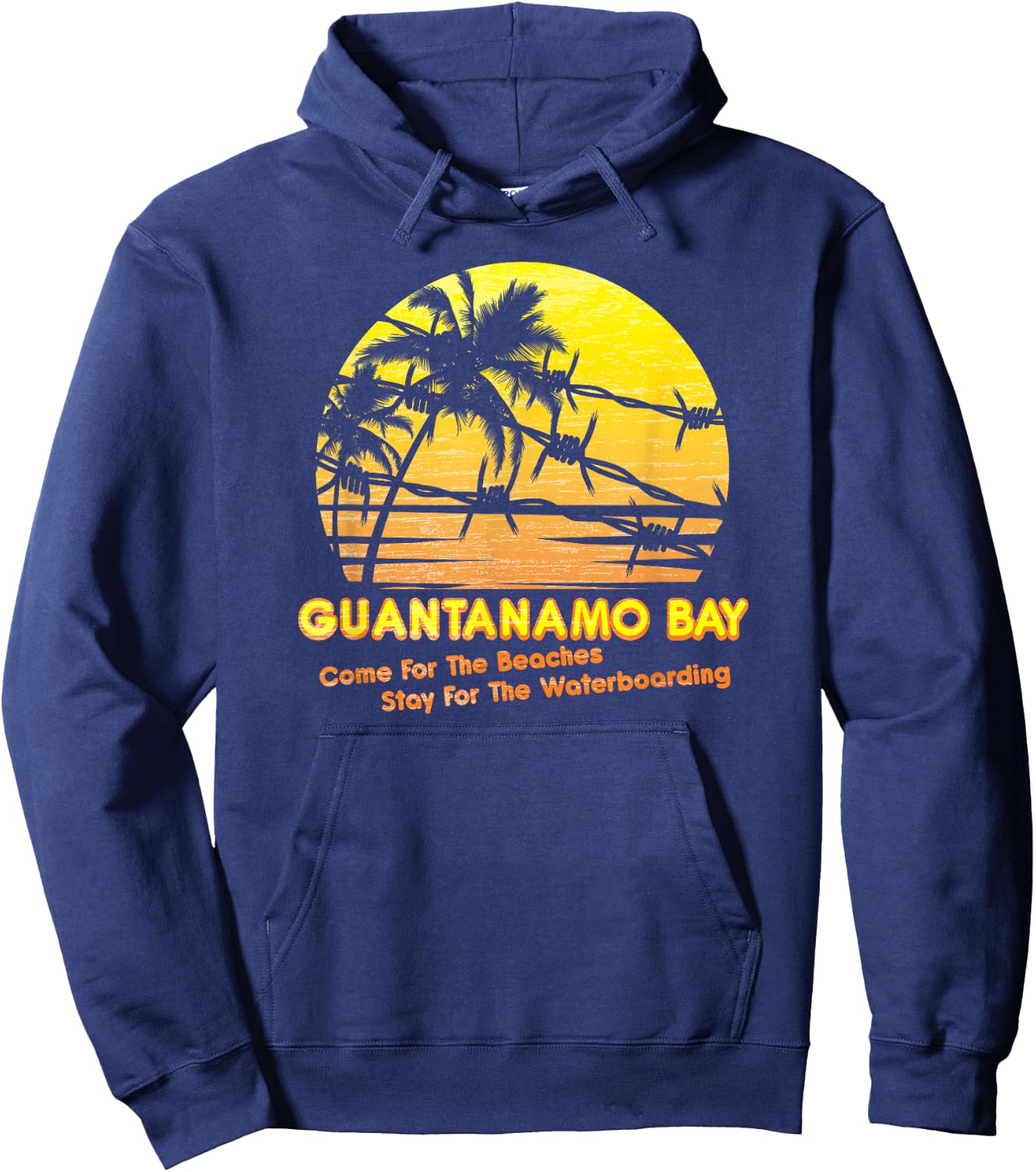 MEDALS OF AMERICA EST. 1976 GUANTANAMO BAY - Men's Black Classic Fit Short Sleeve - Small Hoodie - Hoodie | Navy