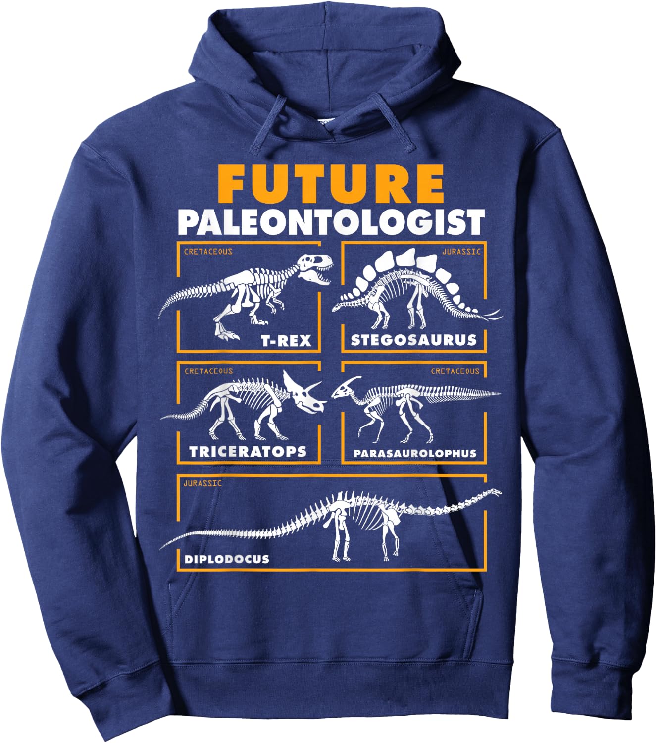 Future Paleontologist Dinosaur Fossil Paleontology Kids Boys Hoodie - Hoodie | Navy