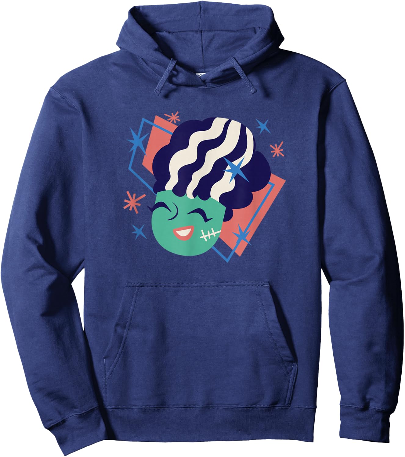 Mid Century Cartoon Bride of Frankenstein Hoodie - Hoodie | Navy