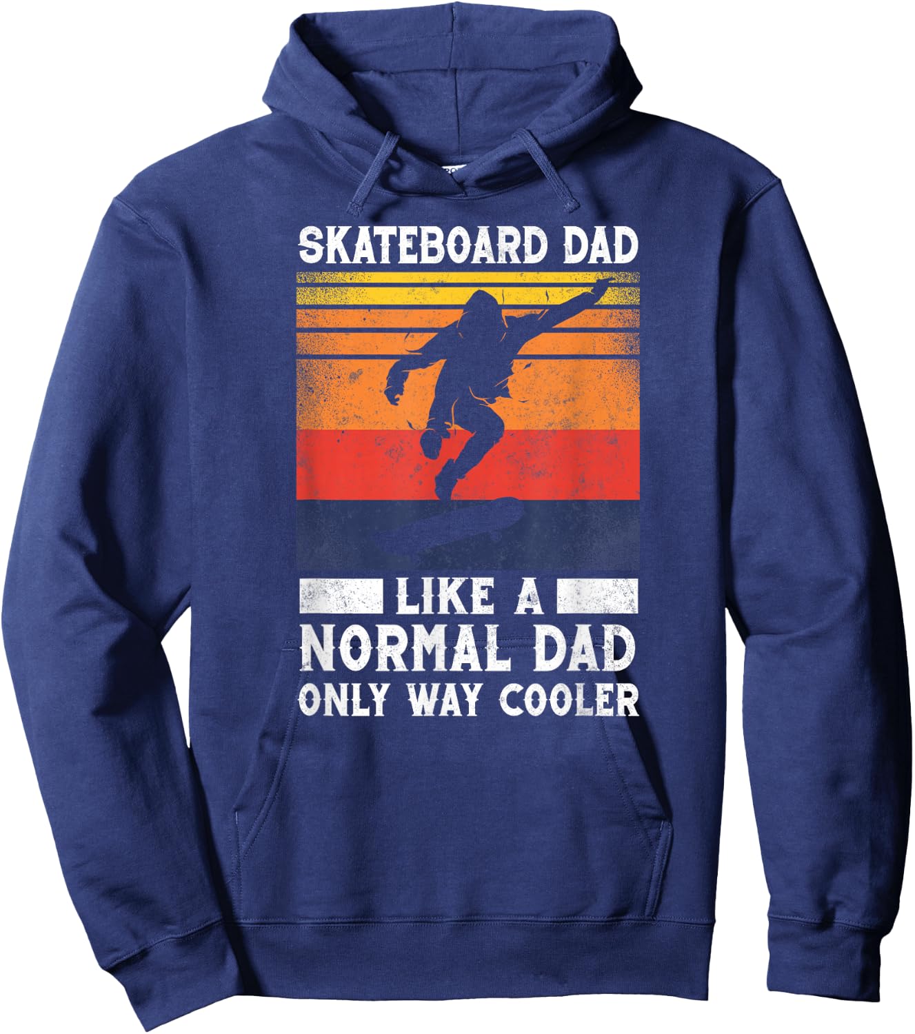 Skateboard Like A Normal Dad Vintage 80S 90S Retro Hoodie - Hoodie | Navy