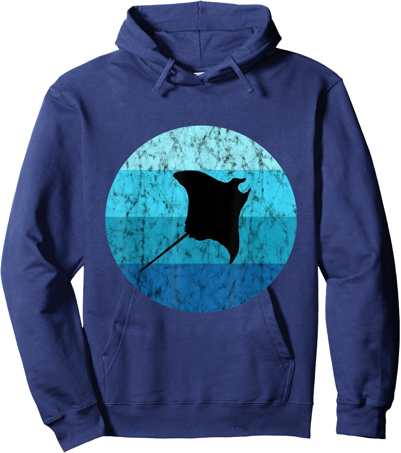 Manta Stingray Retro Vintage Ocean Sea Creatures Hoodie - Hoodie | Navy