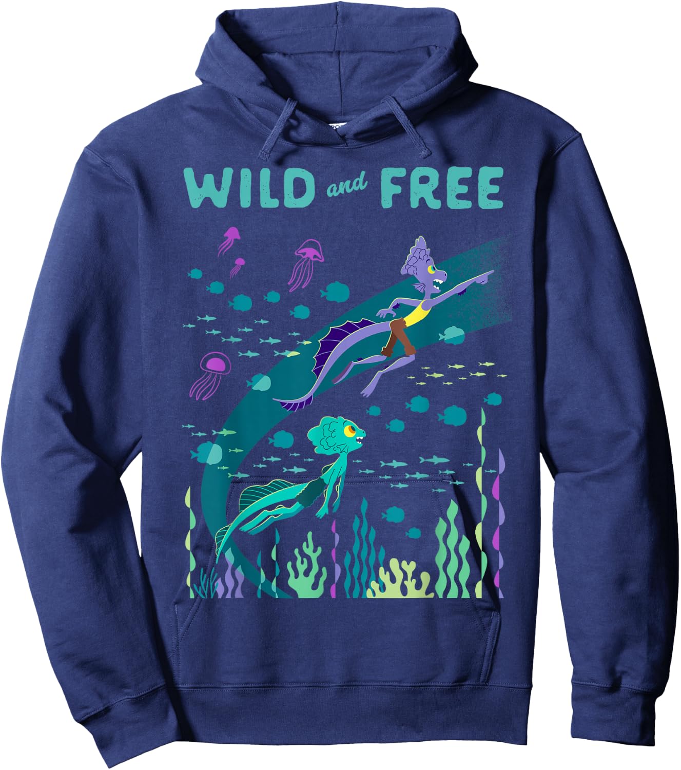 Disney and Pixar's Luca and Alberto Wild and Free Hoodie - Hoodie | Navy