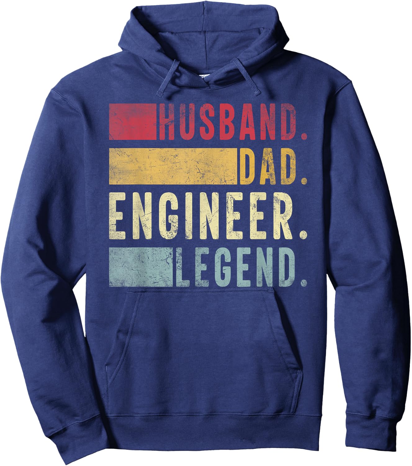 Husband Dad Engineer Legend Father's Day Engineer Dad Hoodie - Hoodie | Navy