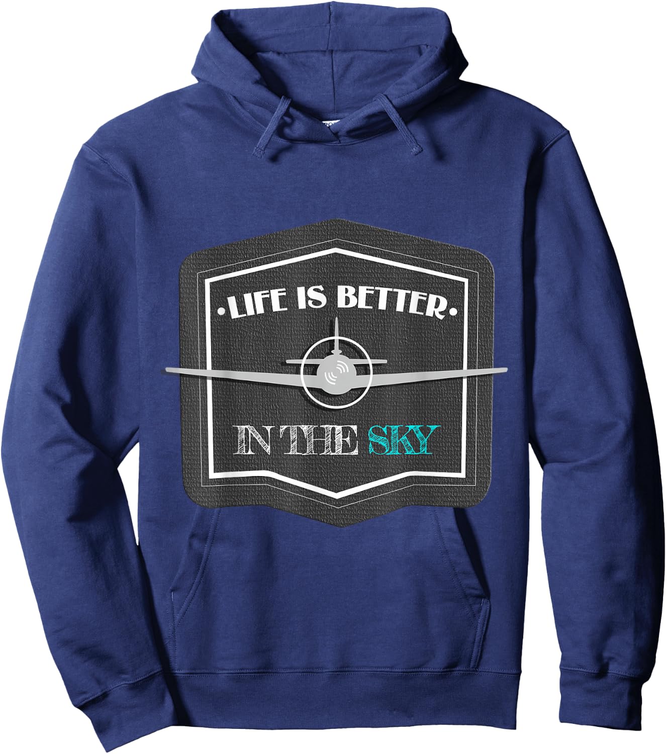 Das Leben ist im Himmel Besser Pilot Gift Hoodie - Hoodie | Navy