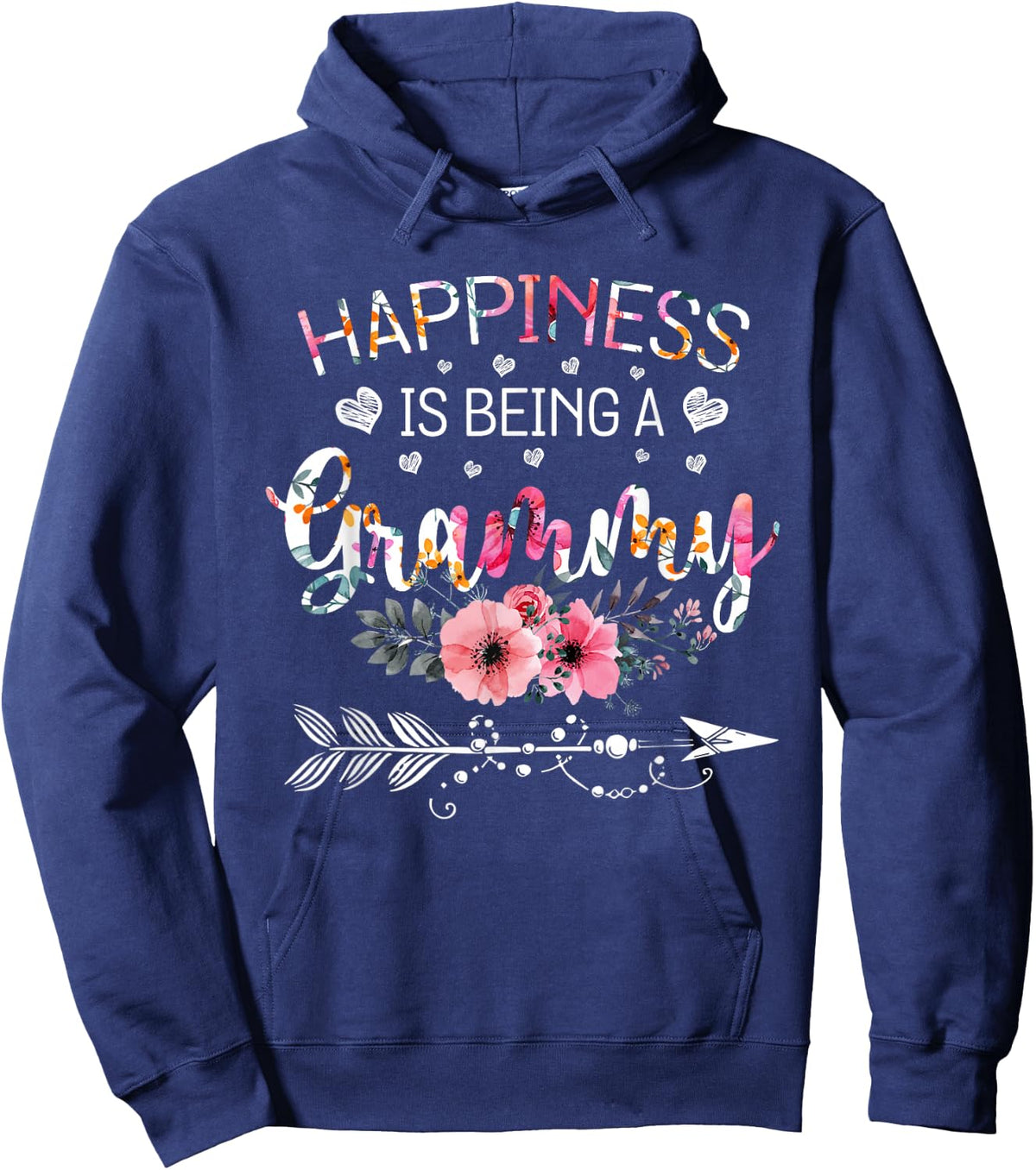 Happiness is being a Grammy Announcement Mothers Day Hoodie - Hoodie | Navy