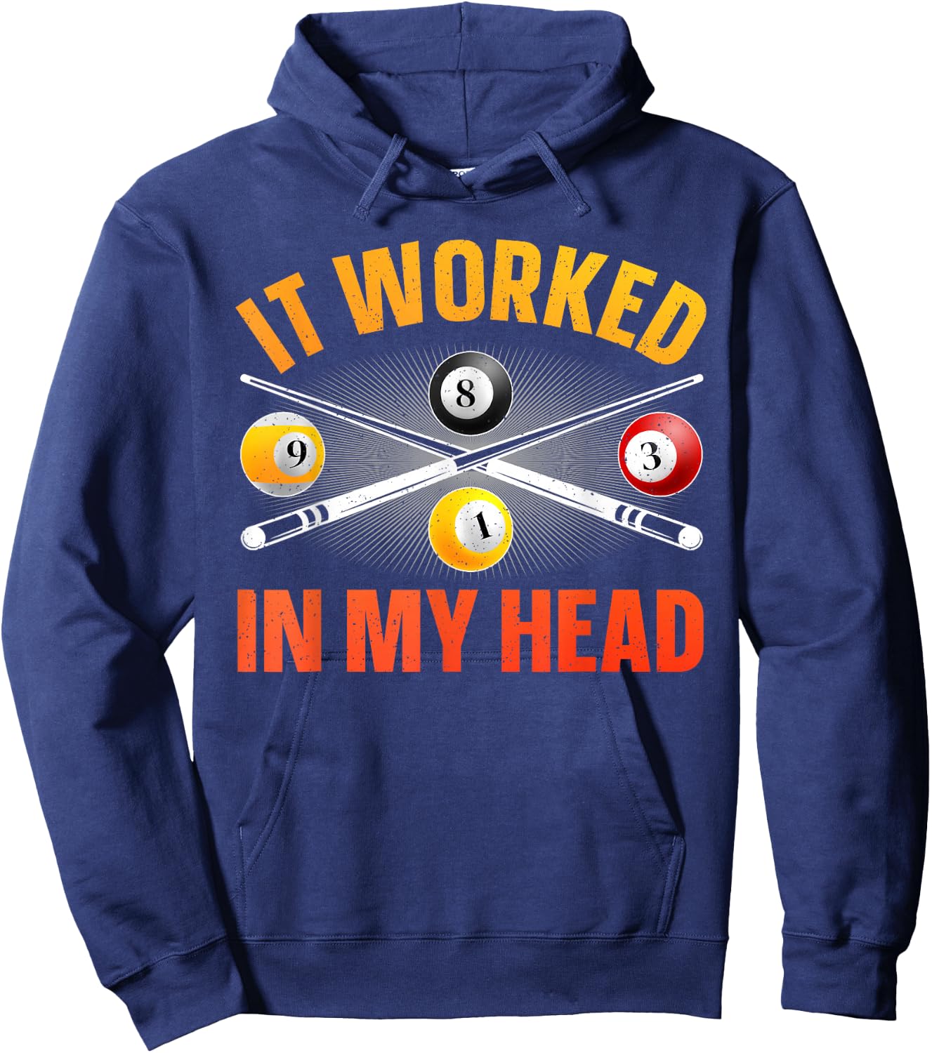Funny Pool Design Women Billiards Lover Pool Player Hoodie - Hoodie | Navy
