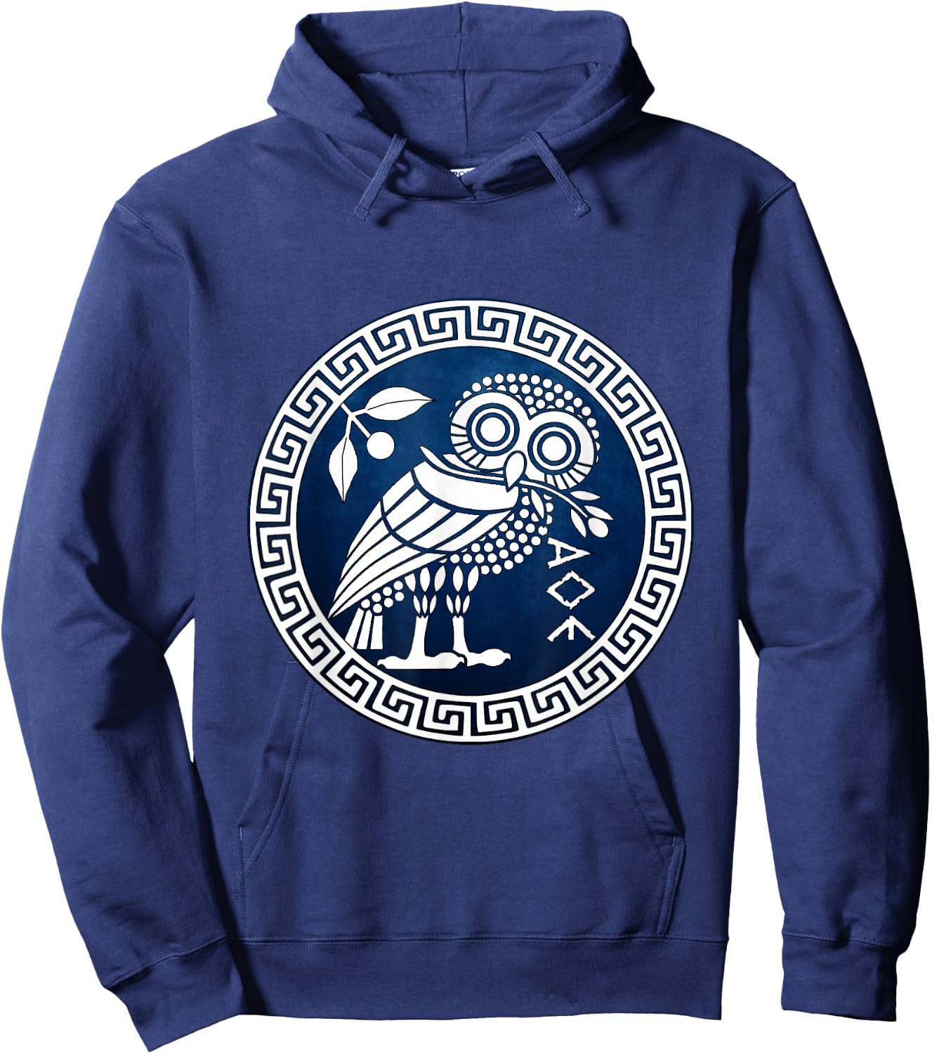 Athens Ancient Athenian Owl Symbol Hoodie - Hoodie | Navy