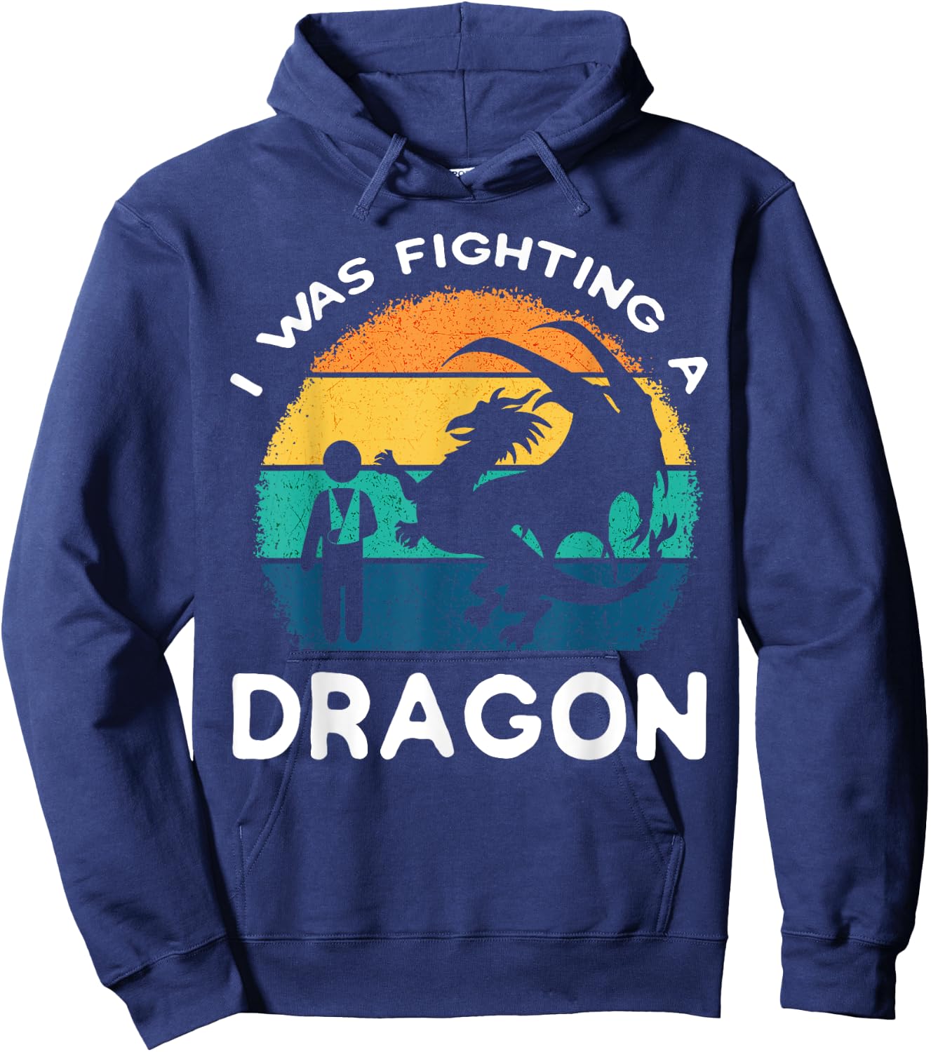 Broken Arm Dragon Shoulder Injury Surgery Recovery Accident Hoodie - Hoodie | Navy
