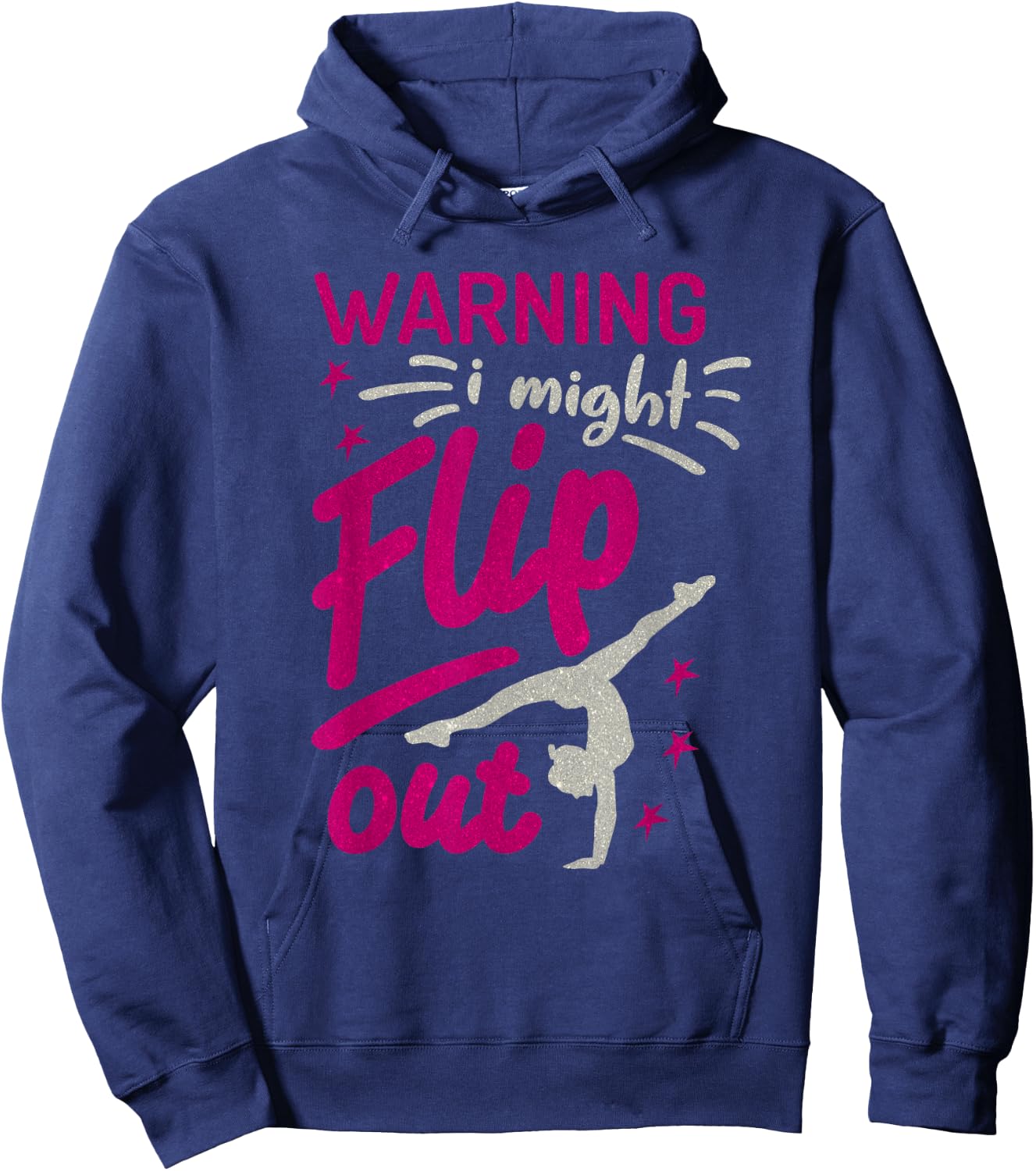 I Might Flip Out Funny Gymnastics Cheerleading Gymnast Girls Hoodie - Hoodie | Navy