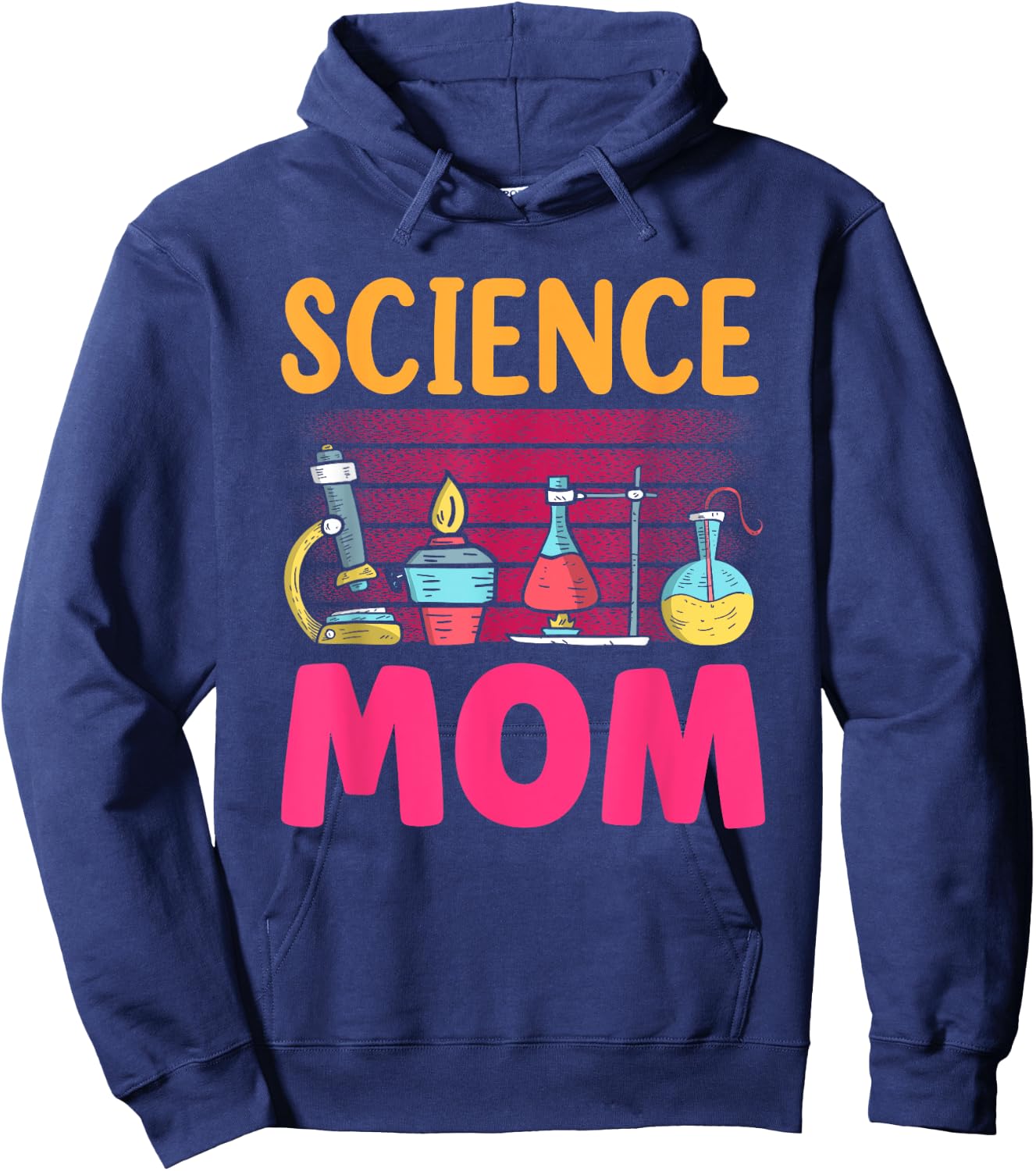 Science Mom Sayings Team Scientific Scientist Mother Mommy Hoodie - Hoodie | Navy