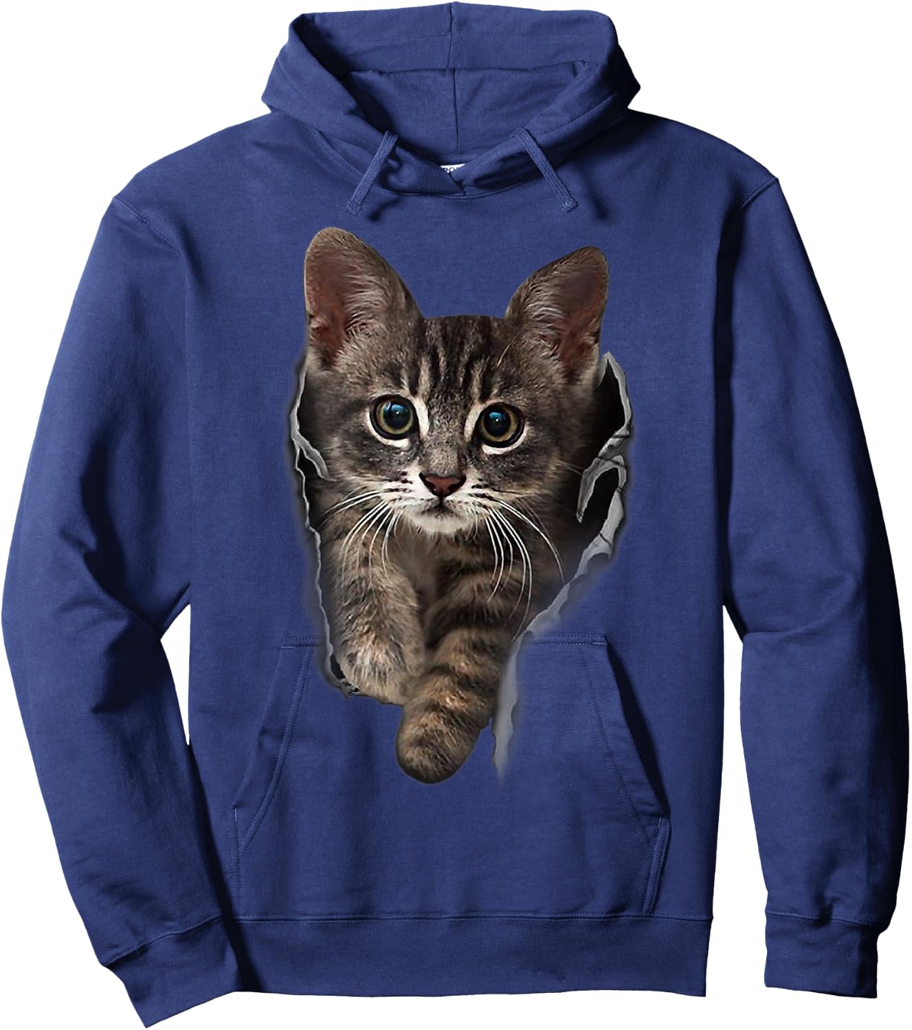 Brown Kitten Staring Cute Cats Shirt Gifts Hoodie - Hoodie | Navy