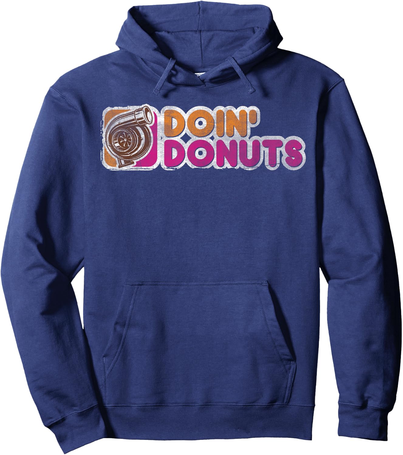 Vintage Doin' Donuts Drift Racing T Shirt - Car Guy Shirt Hoodie - Hoodie | Navy