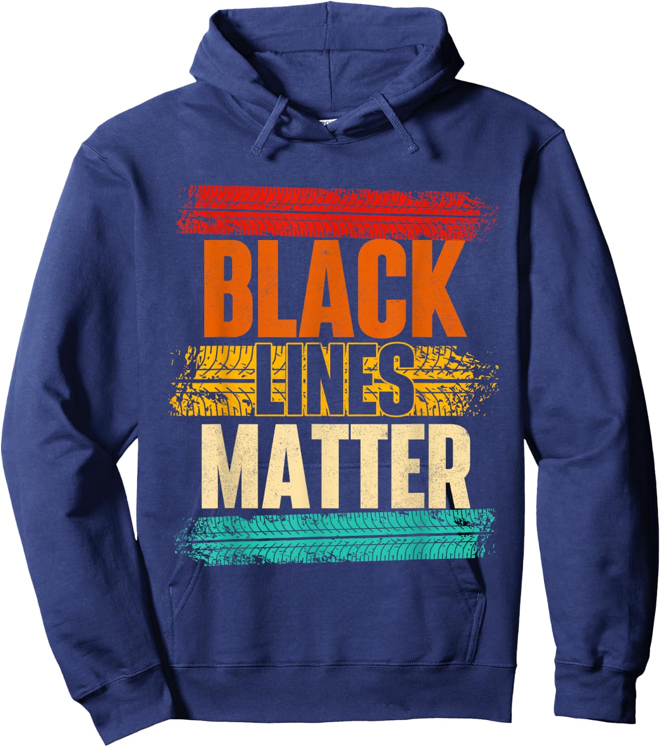 Black Lines Matter - Car Lover Auto Mechanic Racing Hoodie - Hoodie | Navy