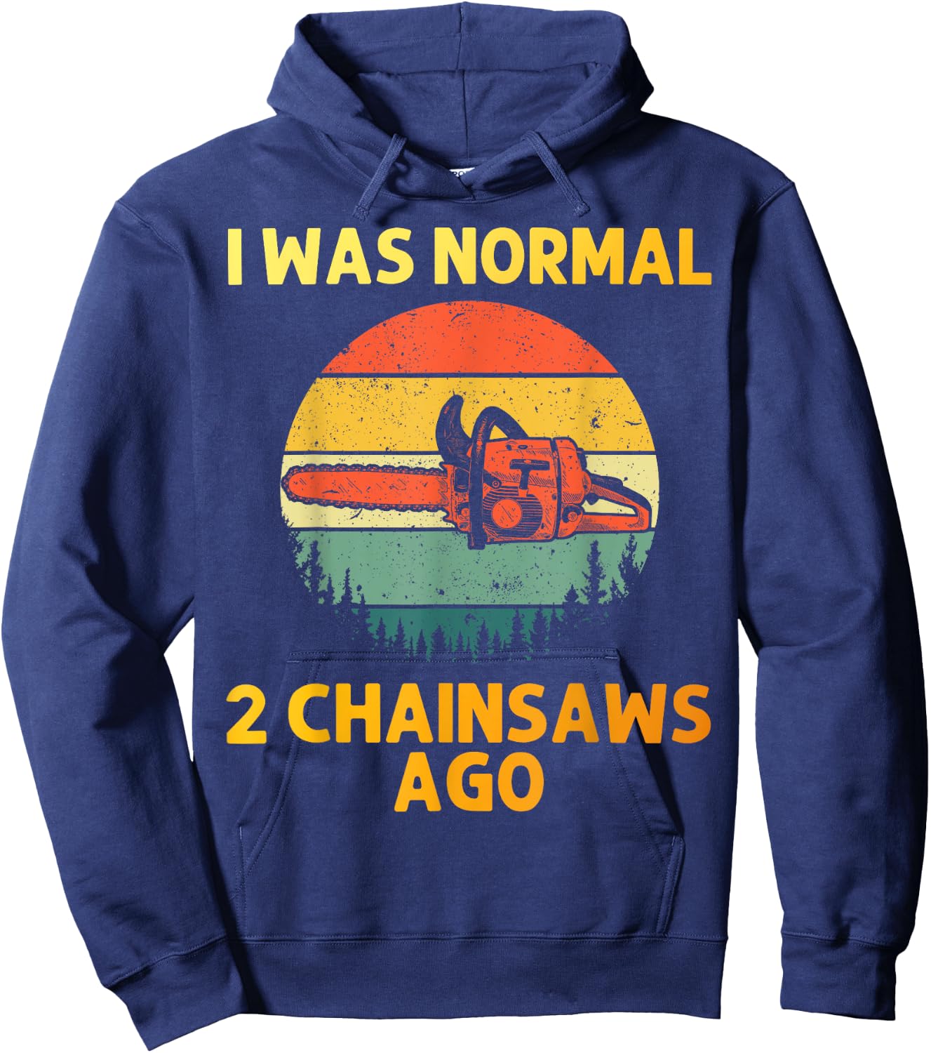 Funny Chainsaw Women Lumberjack Arborist Tree Cutter Hoodie - Hoodie | Navy