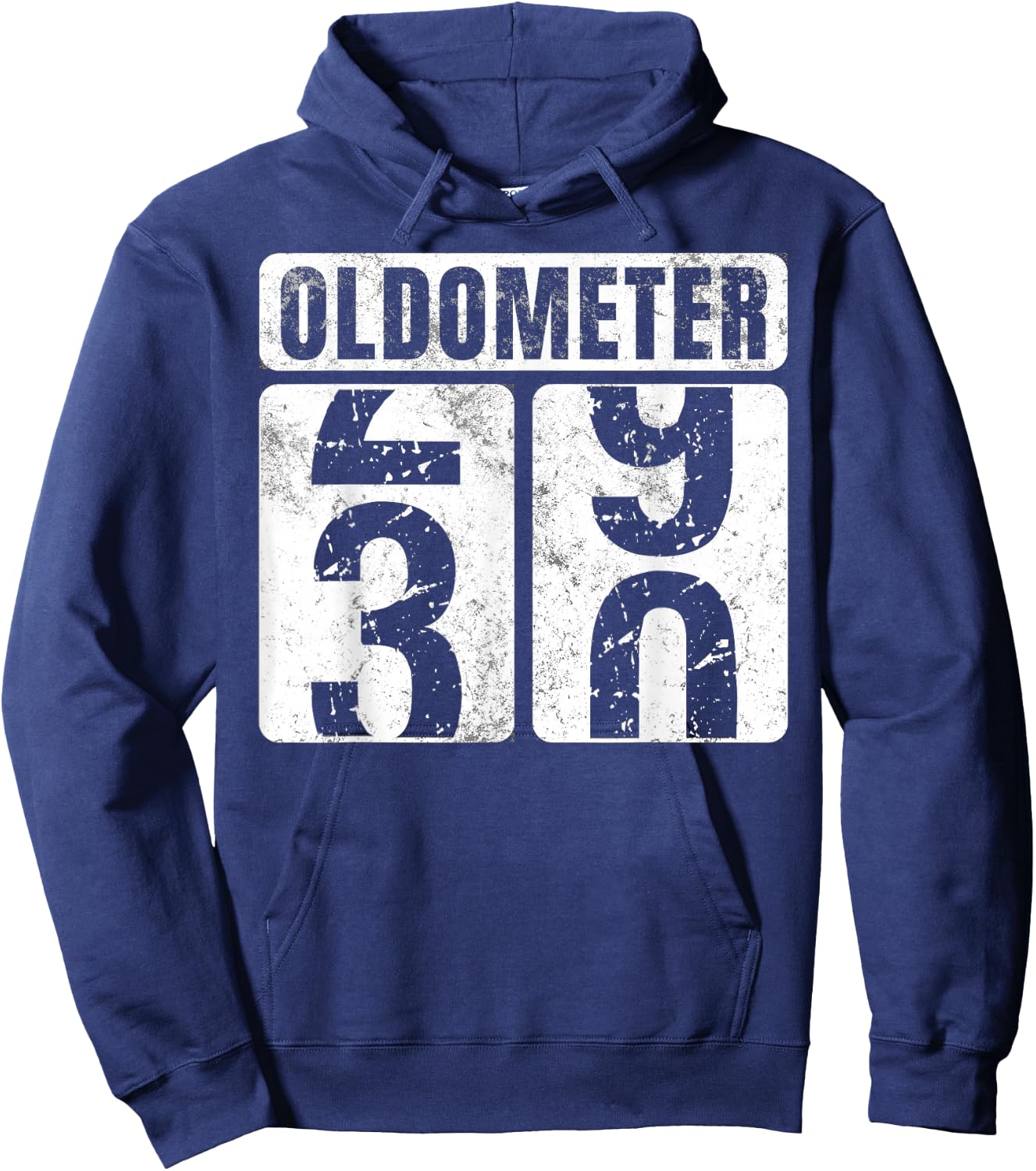 Oldometer 30 Shirt Vintage Funny 30th Birthday Gift Hoodie - Hoodie | Navy