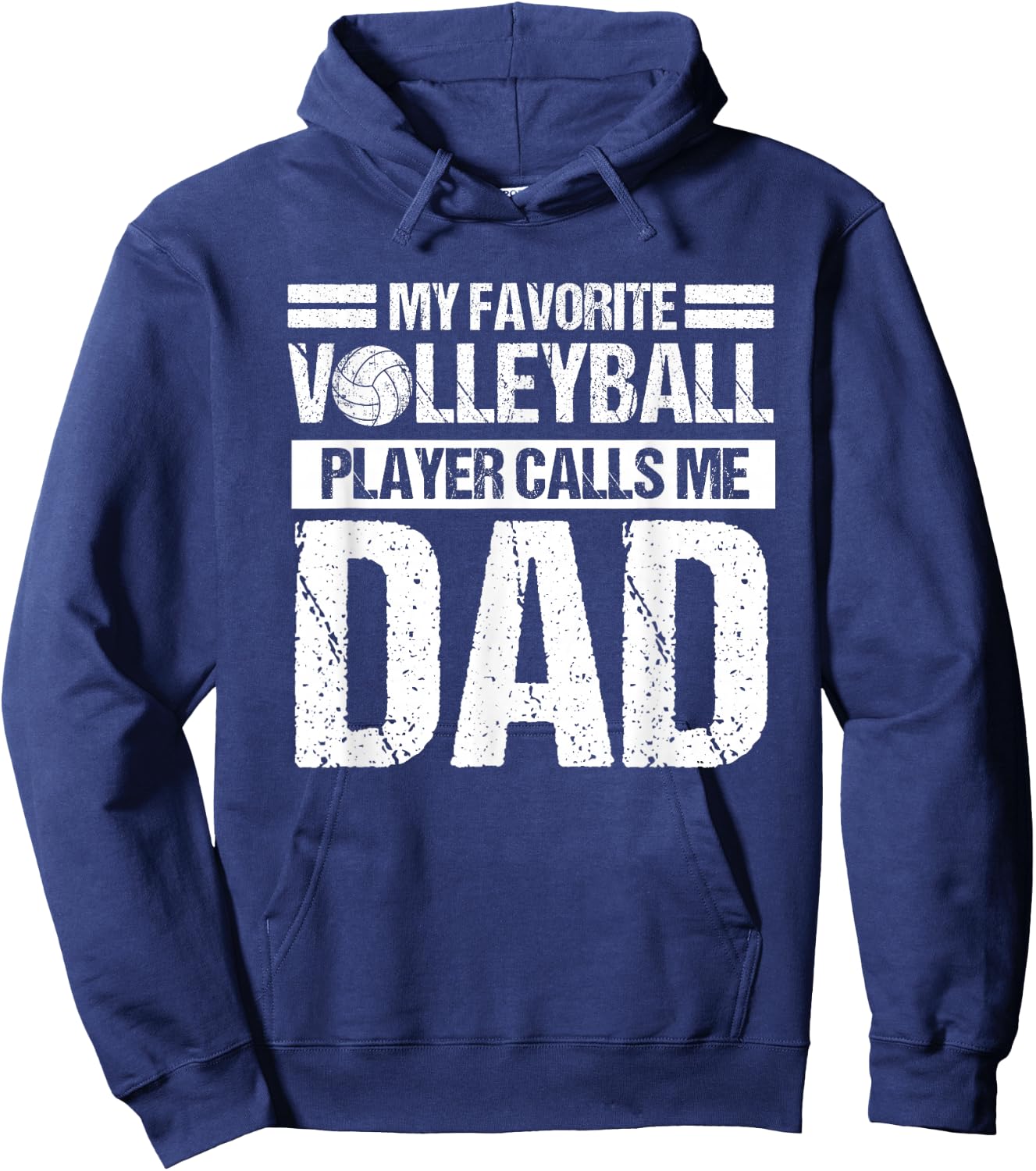 My Favorite Volleyball Calls Me Dad Shirt Sport Hoodie - Hoodie | Navy