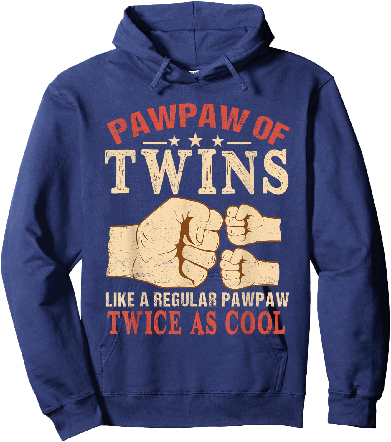 Pawpaw Of Twins Like A Regular Pawpaw Just Twice As Cool Hoodie - Hoodie | Navy