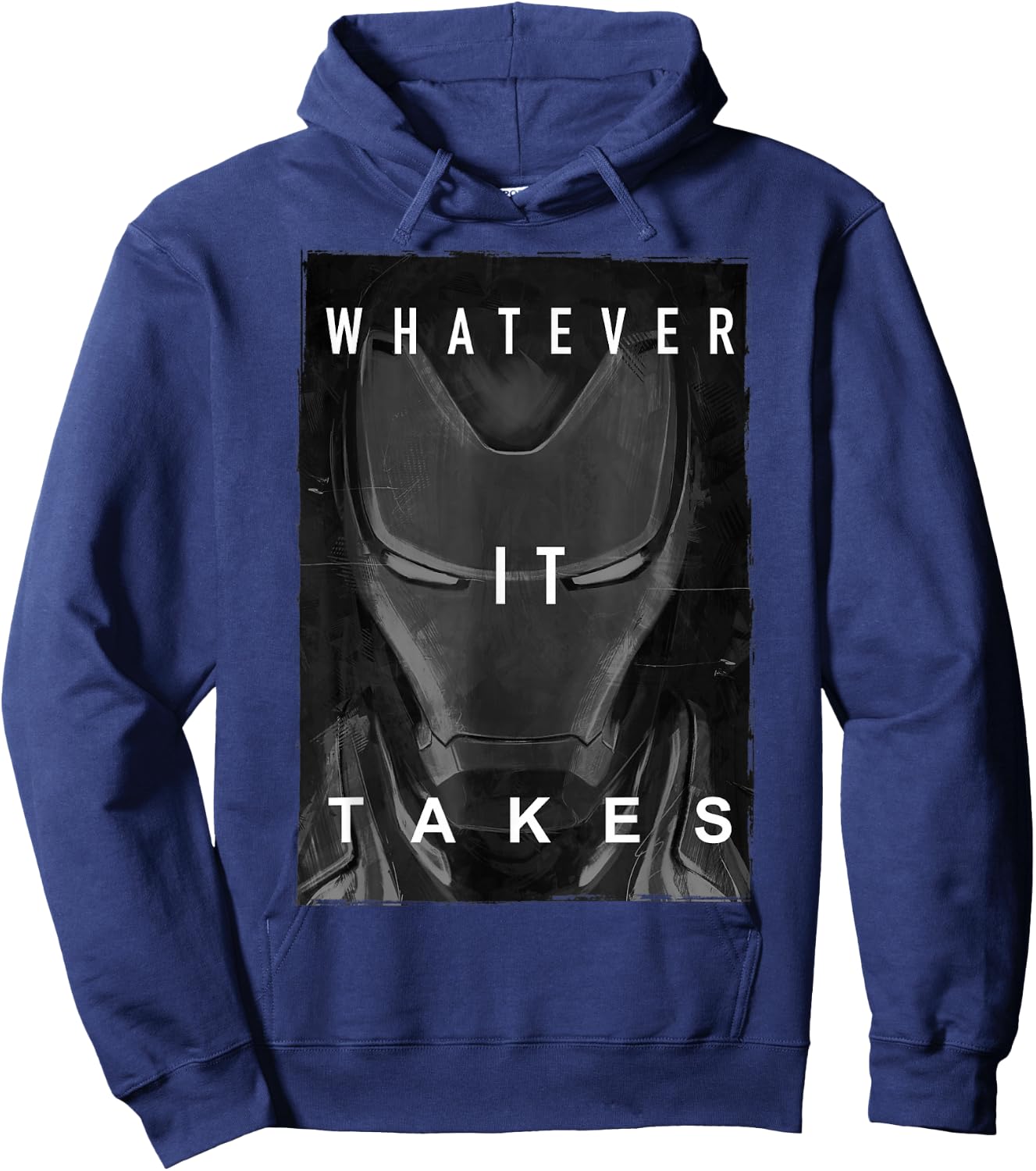 Marvel Avengers Endgame Iron Man Dark Poster Small Hoodie - Hoodie | Navy