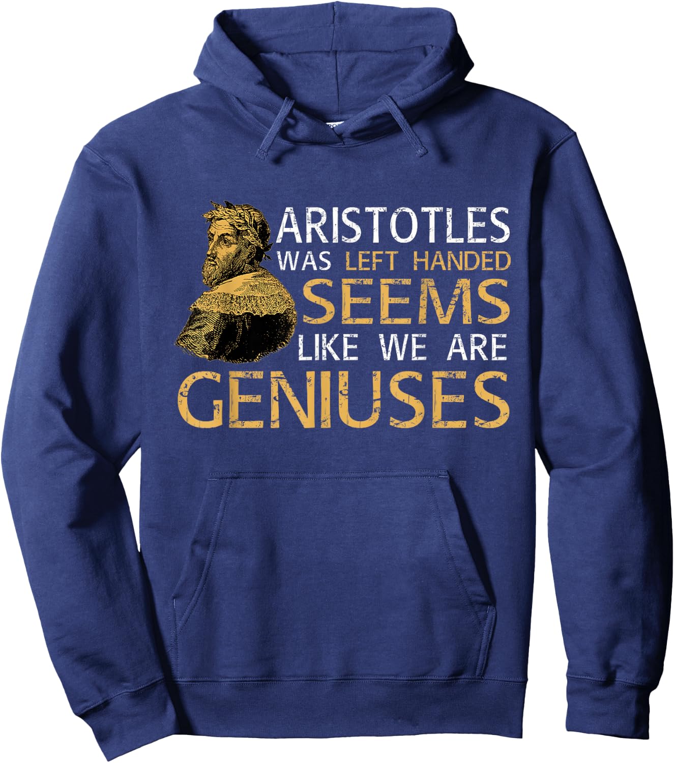 Proud Lefty Genuises Left Handed Funny Left-Handers Hoodie - Hoodie | Navy