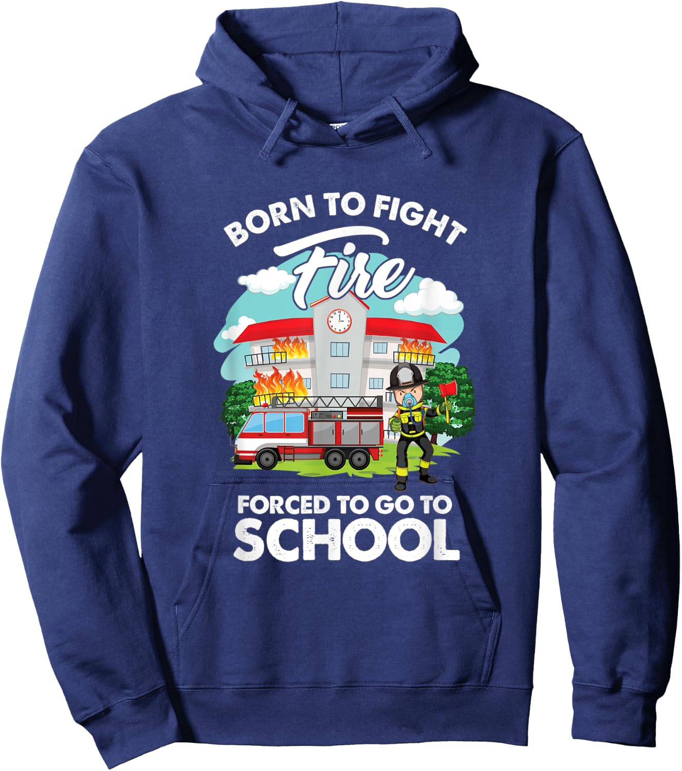 Funny Future Fireman Firefighter Department Fight Fire Hoodie - Hoodie | Navy