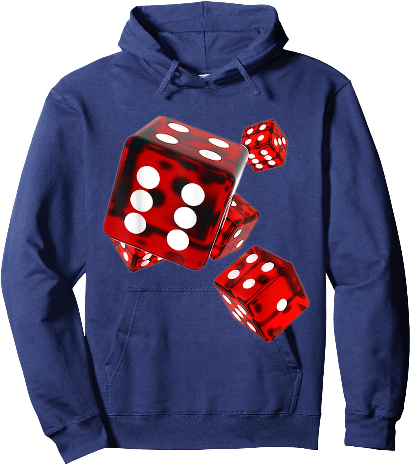 Red Translucent Dice Hoodie - Hoodie | Navy