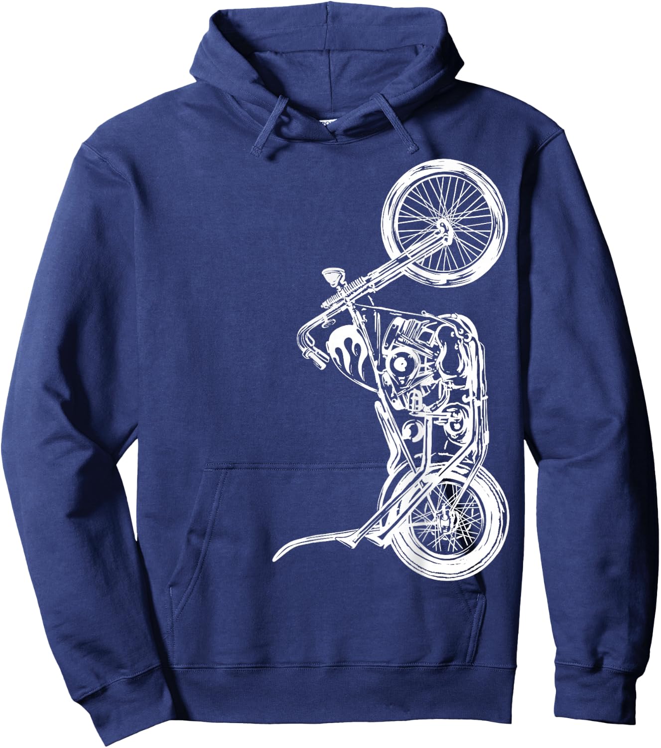 Chopper - Knucklehead - Panhead - Shovelhead Motorcycle Hoodie - Hoodie | Navy